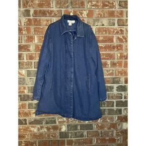 Vintage CBO New York Plus Size Denim Coat Size 4x Classic Fall Winter Streetwear